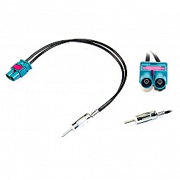 Adaptateur Antenne amplifie double 1 Fakra et 1 ISO Audi vers 1 DIN