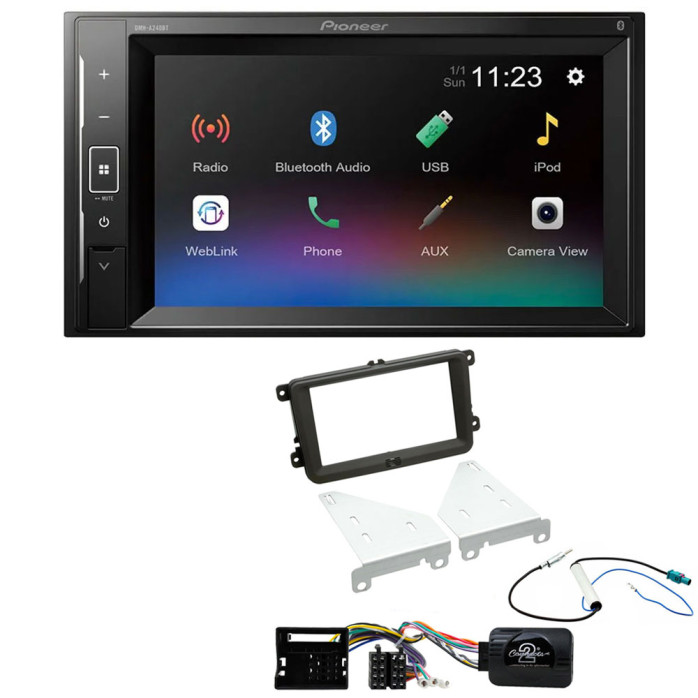 VW Transporter 2009-2015 Pioneer 6.2" Touch Screen Bluetooth iPod iPhone Stereo Upgrade Kit