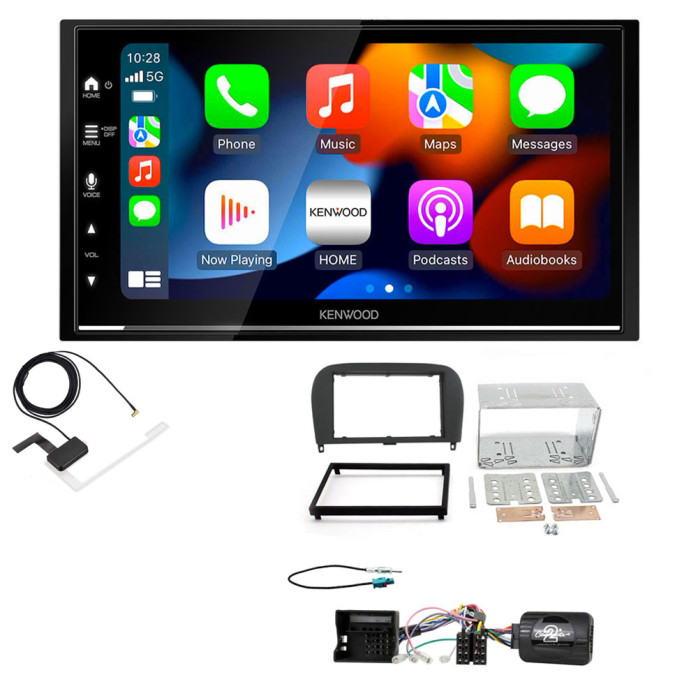 Mercedes SL R230 Kenwood DMX7722DABS Wireless Apple CarPlay DAB Stereo Upgrade Kit