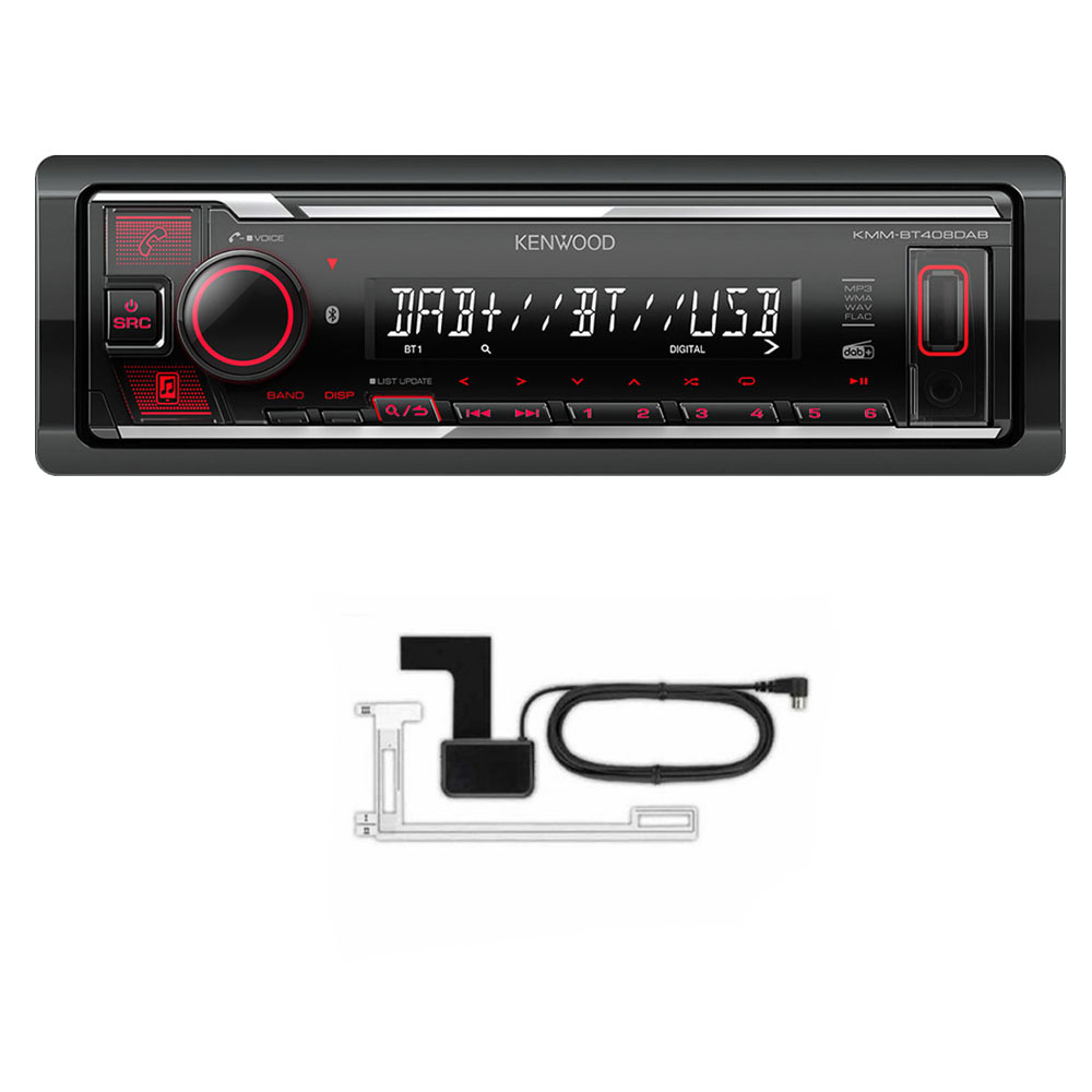 Kenwood KMM-BT408DAB MP3 Car Stereo DAB Bluetooth USB iPod