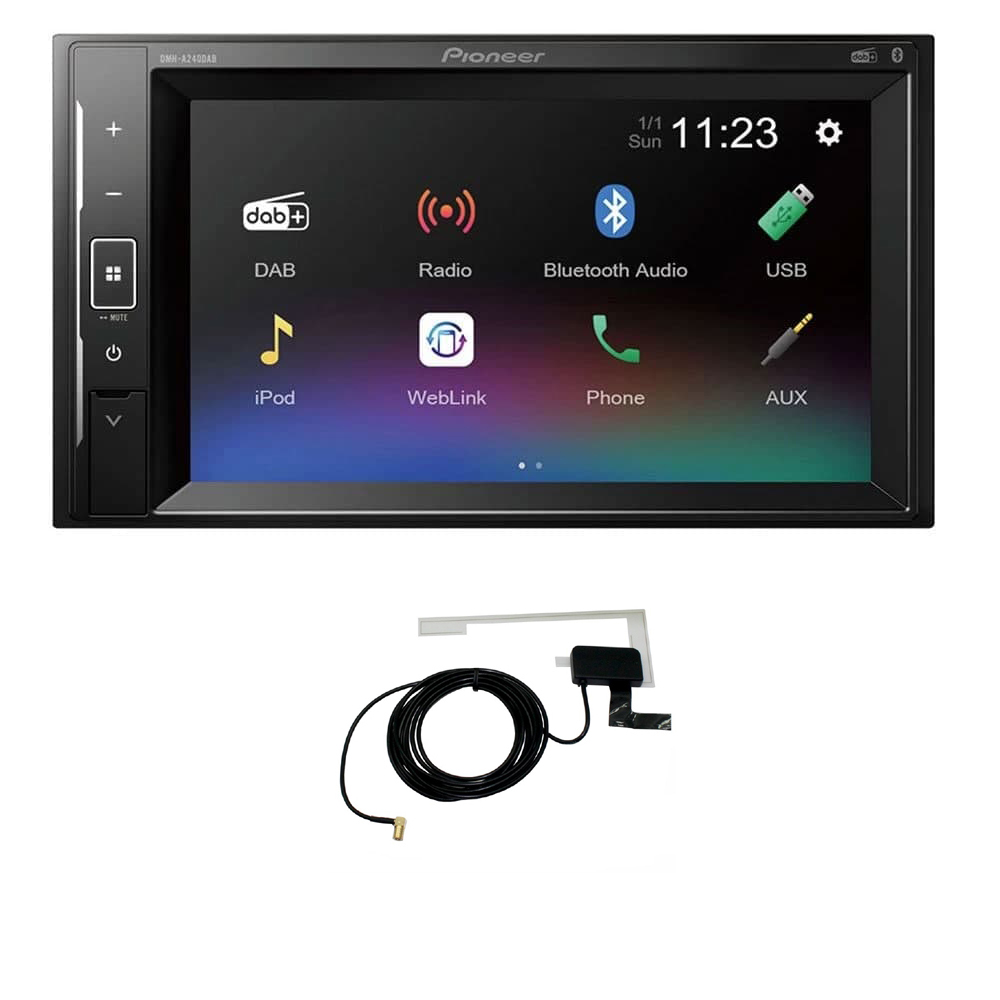 Autoradio multimédia Pioneer DMH-A240DAB avec DAB+ (2-DIN)